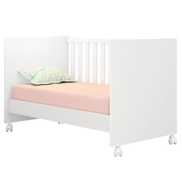 Imagem de Berço Americano mini cama 100 branco brilho e Colchão Phisical 70/130 Ortobom Qmovi