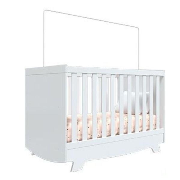 Imagem de Berço Americano Mini Cama 3 Em 1 100% MDF Suporte P/Mosquiteiro Nick Retrô Móveis Peroba