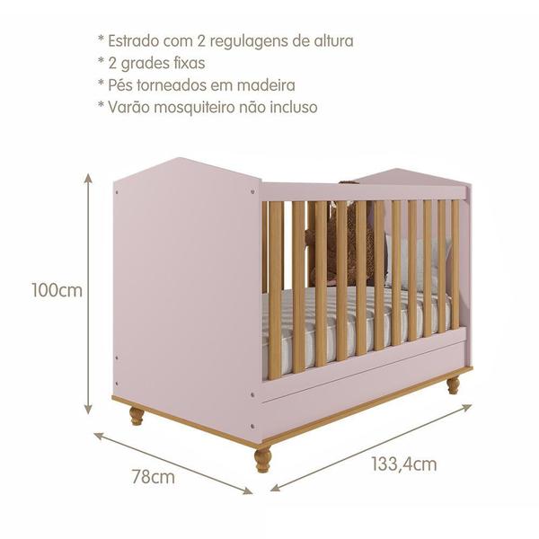 Imagem de Berço Americano Mini Cama Mimo com Colchão Supreme - Permóbili Baby