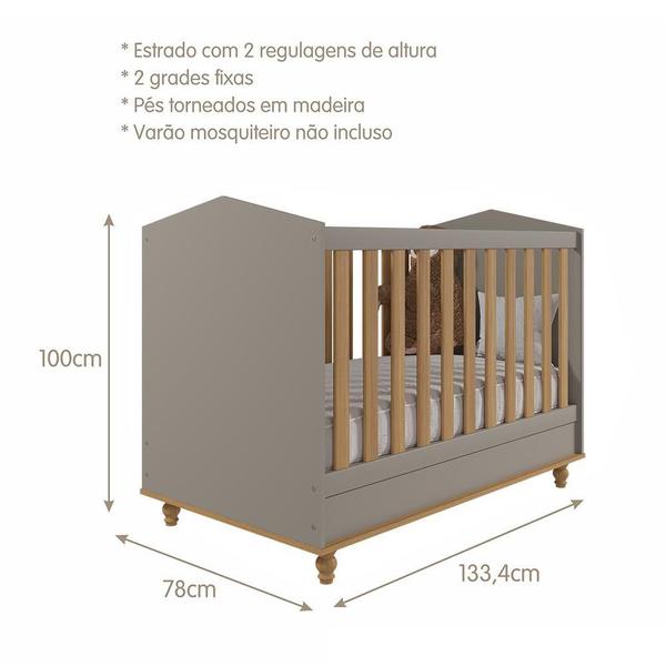 Imagem de Berço Americano Mini Cama Mimo com Colchão Supreme - Permóbili Baby