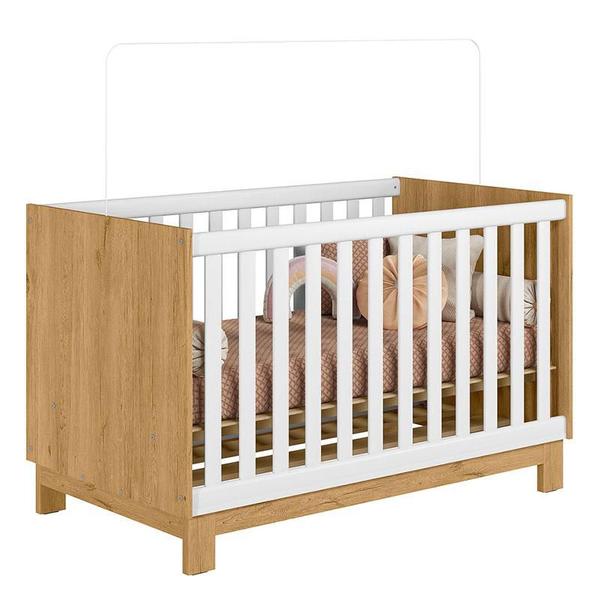 Imagem de Berço Americano Mini Cama Q Encanto Slim Freijó TOQ Branco Acetinado - Qmovi