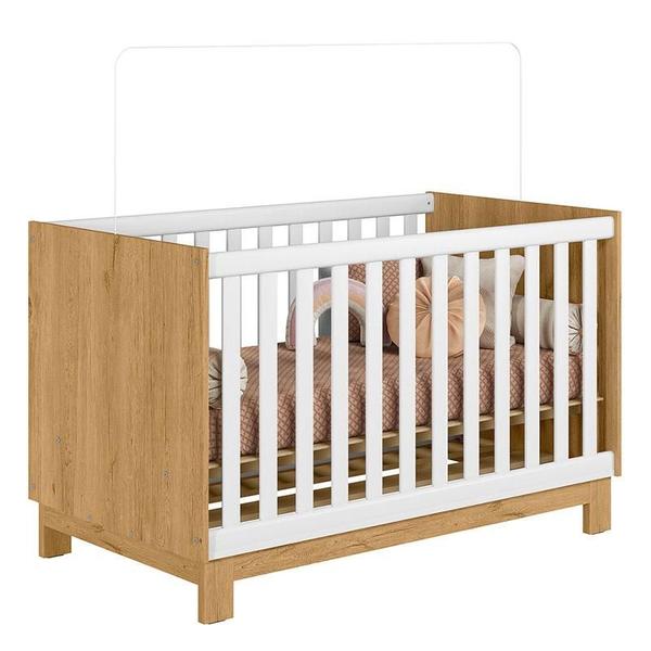 Imagem de Berço Americano Mini Cama Q Encanto Slim Freijó TOQ Branco Acetinado - Qmovi