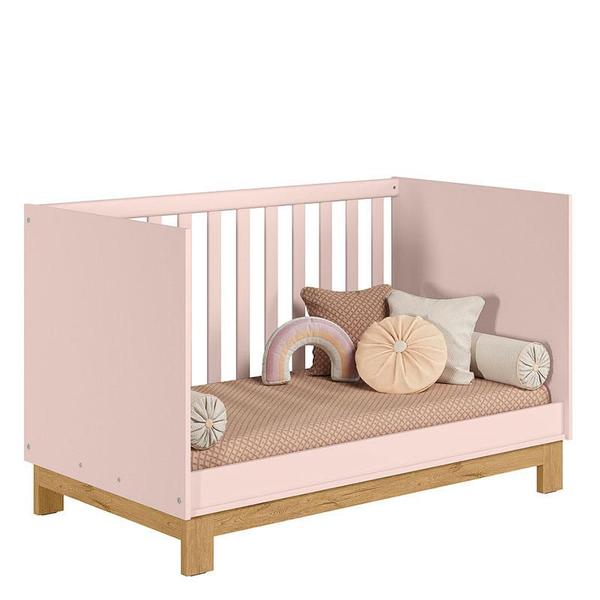 Imagem de Berço Americano Mini Cama Q Encanto Slim Rosa Acetinado - Qmovi