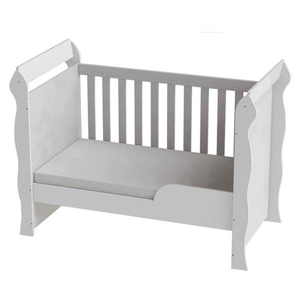 Imagem de Berço Americano Mirelle com Colchão para Berço Americano e Cômoda Infantil Ternura Baby Branco Brilho - Incorplac