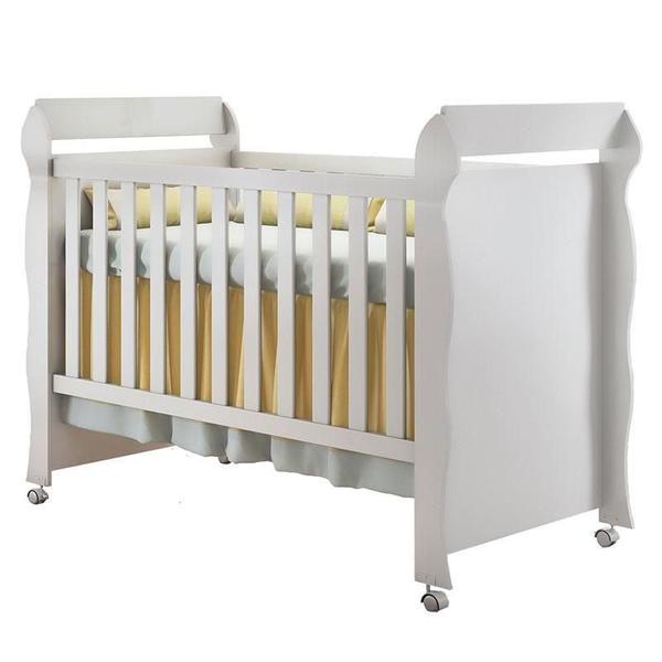 Imagem de Berço Americano Mirelle e Cômoda Infantil Duda Branco Brilho com Colchão Ortobom  Phoenix Baby