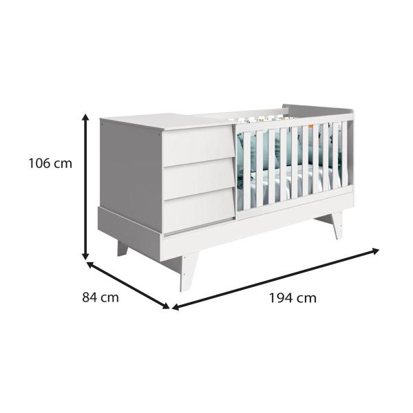 Berço Americano Multifuncional 4 Em 1 Prince Branco Com Colchão - Reller Imagem de Berço Americano Multifuncional 4 Em 1 Prince Branco Com Colchão