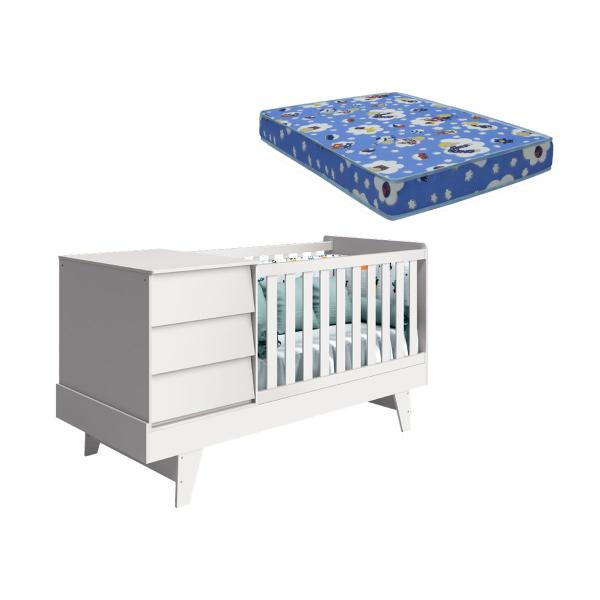 Berço Americano Multifuncional 4 Em 1 Prince Branco Com Colchão - Reller Imagem de Berço Americano Multifuncional 4 Em 1 Prince Branco Com Colchão