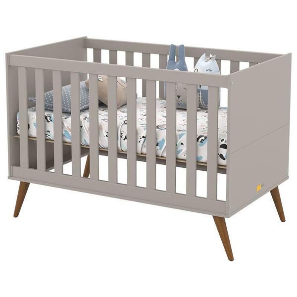 Berço Americano Retro Gold Cinza Eco Wood com Colchão Gazin Matic - Matic Moveis Imagem de Berço Americano Retro Gold Cinza Eco Wood com Colchão Gazin Matic