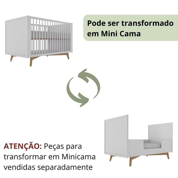 Imagem de Berço Americano Zen Eucalipto Pés Nogueira - Timber Móveis