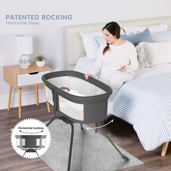 Imagem de Berço ANGELBLISS 3 em 1 Rocking & Bedside Sleeper preto