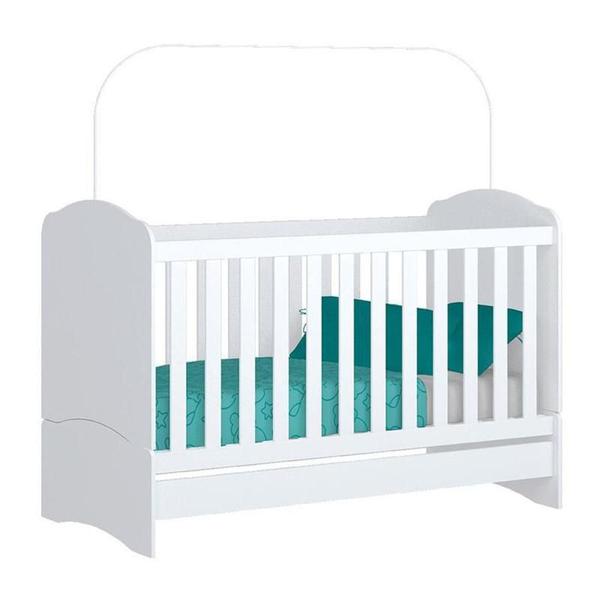 Berço Bala de Menta, Cômoda Labirinto e Guarda Roupa Aquarela Branco e Colchão - FdECOR Imagem de Berço Bala de Menta, Cômoda Labirinto e Guarda Roupa Aquarela Branco e Colchão - FdECOR