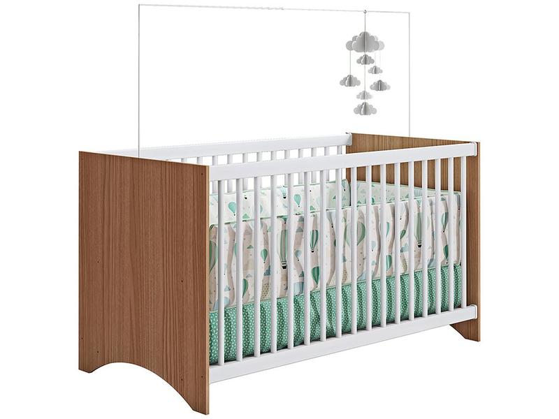 Berço Branco e Almendra Móveis Estrela Baby Gutti Berço Branco e Almendra Móveis Estrela Baby Gutti