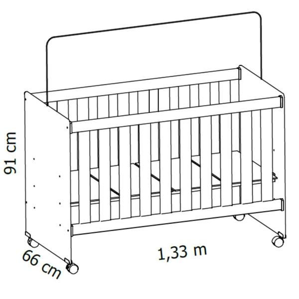 Imagem de Berço Brasileiro com Mosqueteiro Mel Branco Fosco/Savana