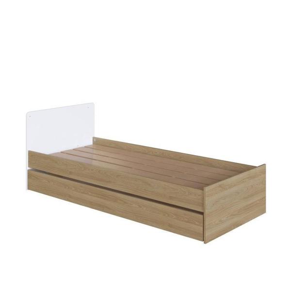 Imagem de Berço Cama Multifuncional com Auxiliar 2 Colchões Aveiro Oak/Branco