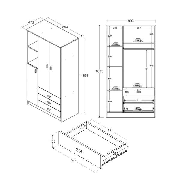 Imagem de Berço colchão Cômod Guarda Ro Ditália BBI51 BB120 BB322 Cozy