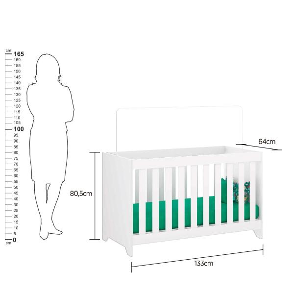 Imagem de Berço Ditália Multifuncional 3x1 BBI-51 Branco