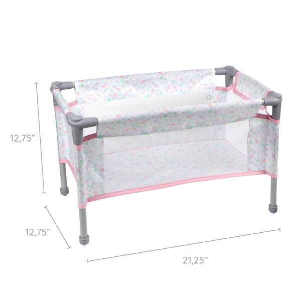 Berço dobrável para viagem, cercadinho JC Toys Berenguer Boutique Pink Imagem de Berço dobrável para viagem, cercadinho JC Toys Berenguer Boutique Pink
