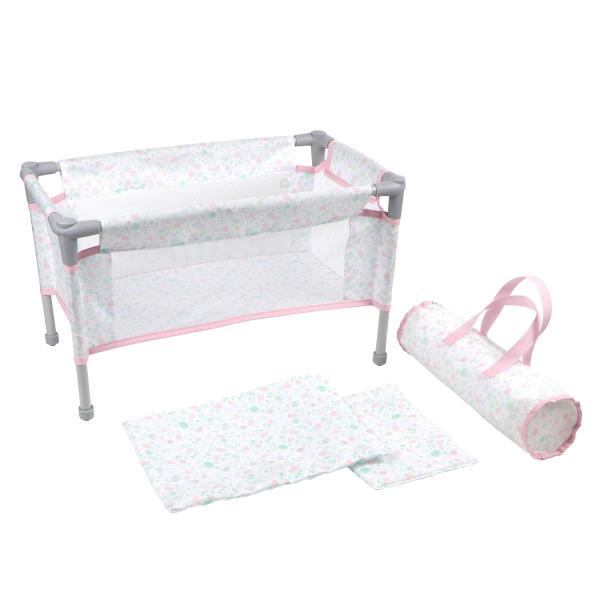 Berço dobrável para viagem, cercadinho JC Toys Berenguer Boutique Pink Imagem de Berço dobrável para viagem, cercadinho JC Toys Berenguer Boutique Pink