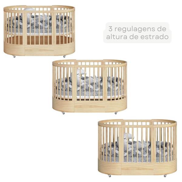 Imagem de Berço Evolutivo Redondo Mini Cama 3 em 1 Encanto