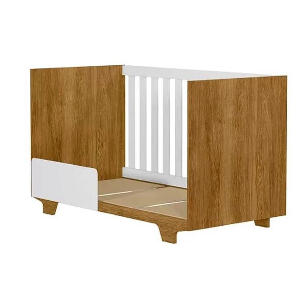 Imagem de Berço Life Mini Cama 100 MDF Tigus Cor Branco Amadeirado 