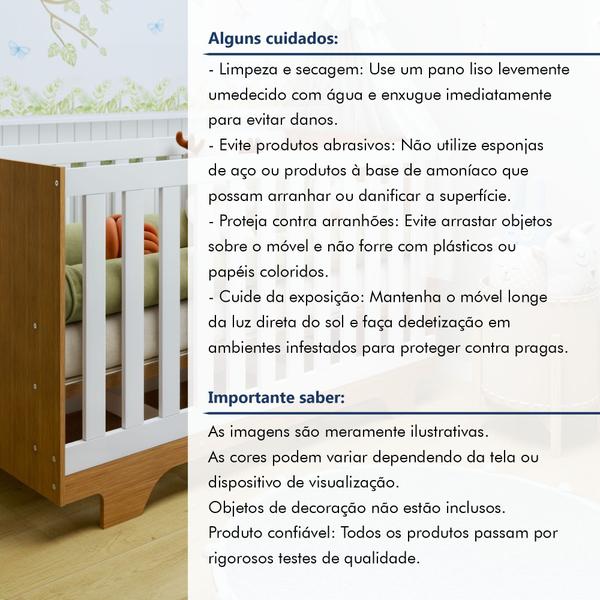 Imagem de Berço Mini Cama 100% MDF com Colchão Life