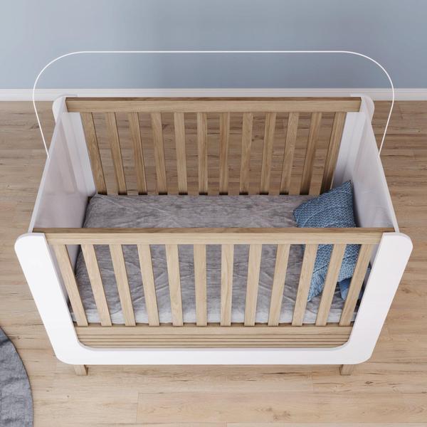 Imagem de Berço Mini Cama 2 em 1 Aconchego Branco/Jequitibá