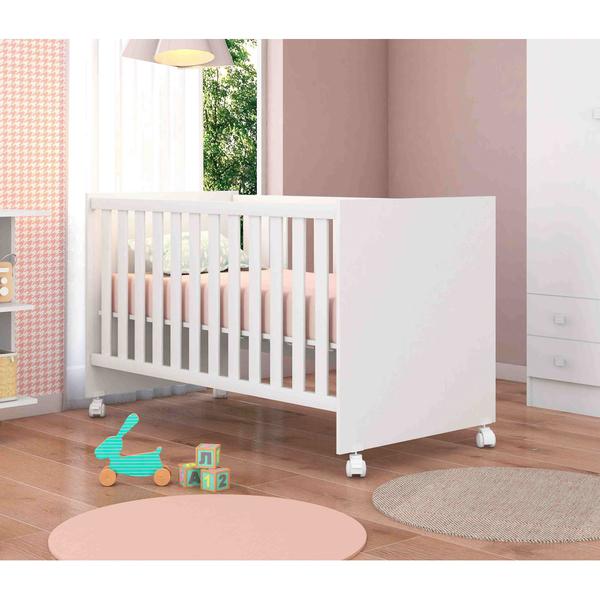 Imagem de Berço Mini Cama 2 Em 1 (Americano) Quarto Infantil Bebê 4 Rodinhas/Rodízios Doce Sonho 1344