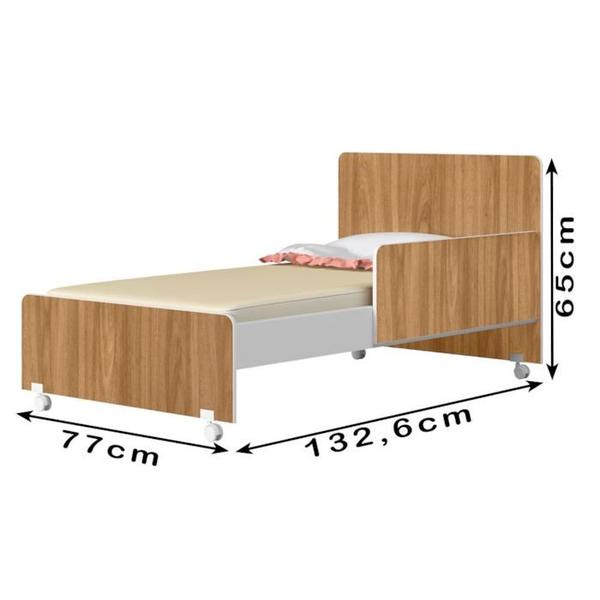 Imagem de Berço Mini Cama 2 em 1 Com Rodizios 3200 Nature Branco PLLA