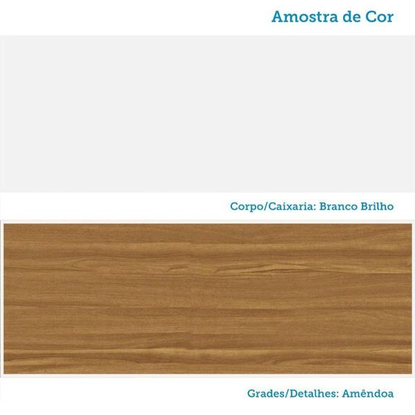 Imagem de Berço Mini Cama 3 em 1 100% Mdf Maya Espresso Móveis Branco Brilho/Amêndoa