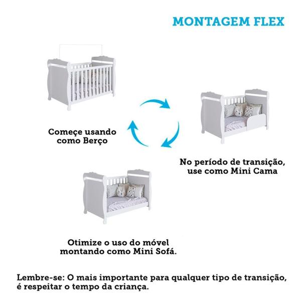 Berço Mini Cama 3 em 1 Americano 100% MDF Cocada - Espresso Móveis Imagem de Berço Mini Cama 3 em 1 Americano 100% MDF Cocada