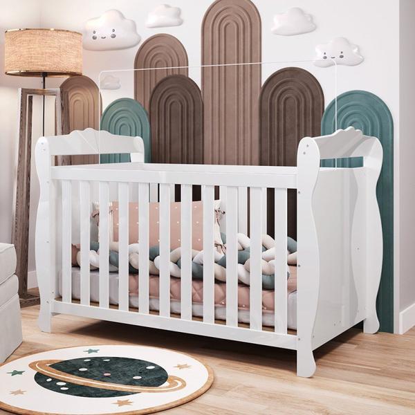 Berço Mini Cama 3 em 1 Americano 100% MDF Cocada - Espresso Móveis Imagem de Berço Mini Cama 3 em 1 Americano 100% MDF Cocada