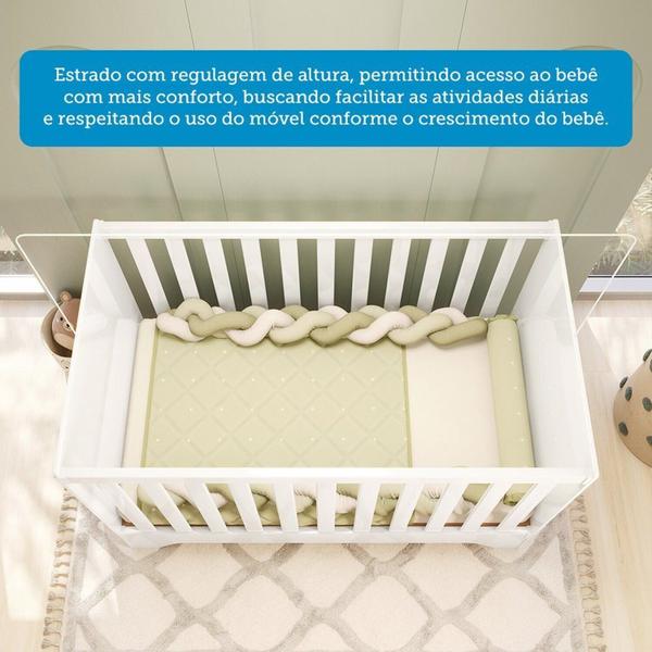 Imagem de Berço Mini Cama 3 em 1 Americano 100% Mdf Liam Retrô Espresso Móveis