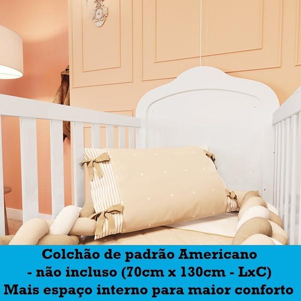 Imagem de Berço Mini Cama 3 em 1 com Capitonê 100% MDF Maya Espresso Móveis