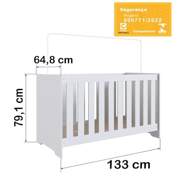 Imagem de Berço Mini Cama 3 Em 1 LA003 Branco Comm