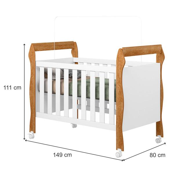 Imagem de Berço Mini Cama 3 em 1 Soninho 100% Mdf Amadeirado 4850 - Tigus Baby