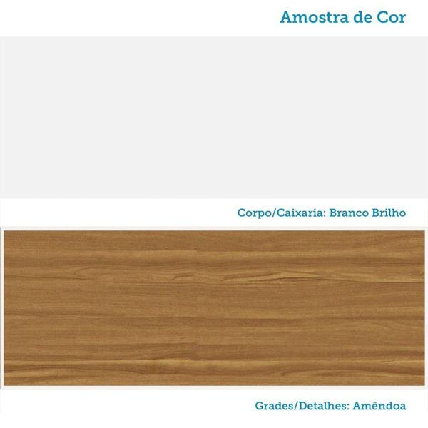 Imagem de Berço Mini Cama Americano 100% MDF 3 em 1 Ben Branco Brilho/Amêndoa