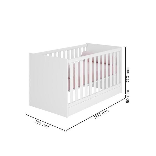 Berço Mini Cama Americano Doce Sonho Branco - Qmovi Imagem de Berço Mini Cama Americano Doce Sonho Branco - Qmovi