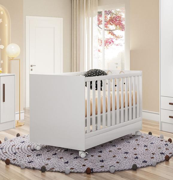 Imagem de Berço Mini Cama Americano Qmovi Branco + Colchão Gazin