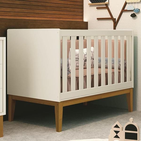 Imagem de Berço Mini Cama Classic Pés Amadeirado com Colchão D18 - Reller Móveis