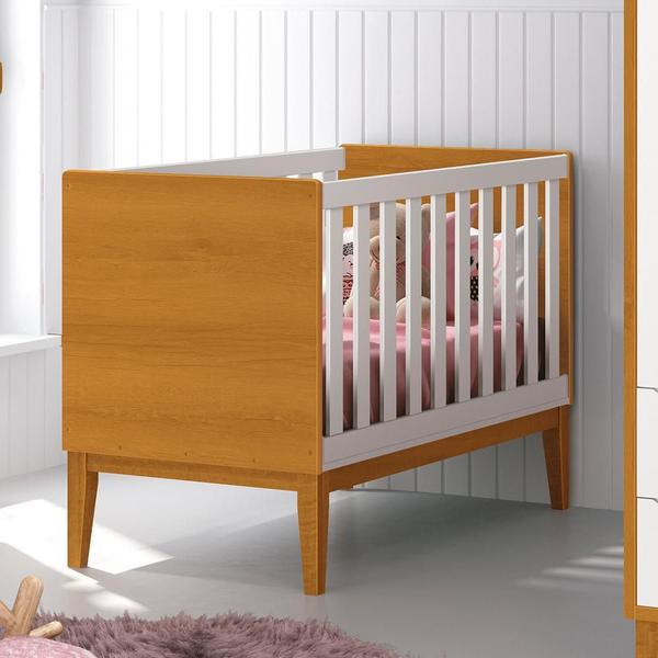 Imagem de Berço Mini Cama Classic Pés Amadeirado com Colchão D18 - Reller Móveis