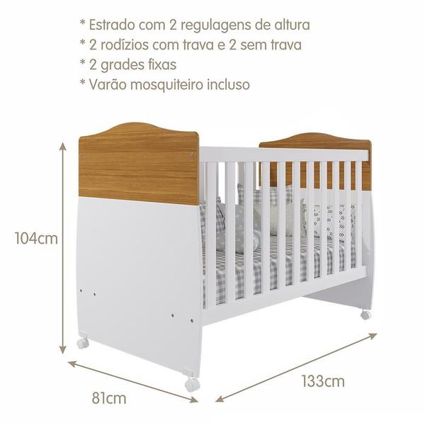 Imagem de Berço Mini Cama Conforto com Colchão Physical - Permóbili Baby