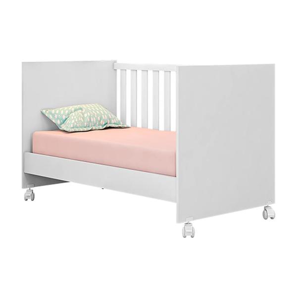 Imagem de Berço Mini Cama Doce Sonho Branco com Rodízio - MoveisAqui