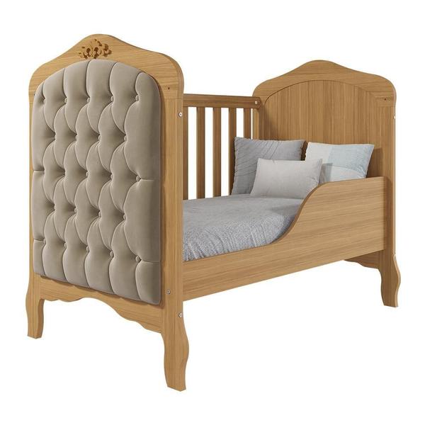 Imagem de Berço Mini Cama Harmonia com Capitonê e Colchão Physical - Permóbili Baby