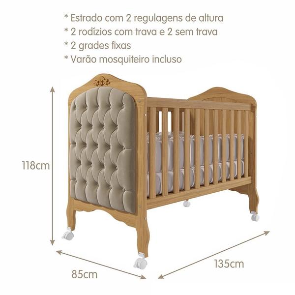 Imagem de Berço Mini Cama Harmonia com Capitonê - Permóbili Baby