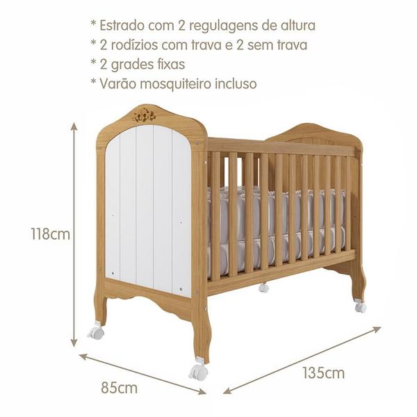 Imagem de Berço Mini Cama Harmonia com Colchão Physical - Permóbili Baby