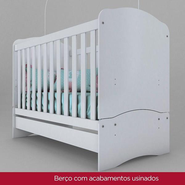 Imagem de Berço Mini Cama Henn Bala de Menta Branco I02-10