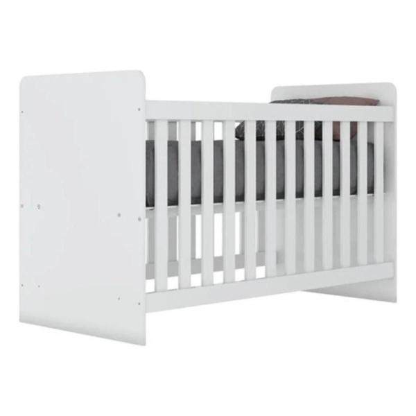 Imagem de Berço Mini Cama Infantil Labirinto 2 Em 1 Mdf Regulável Branco Henn