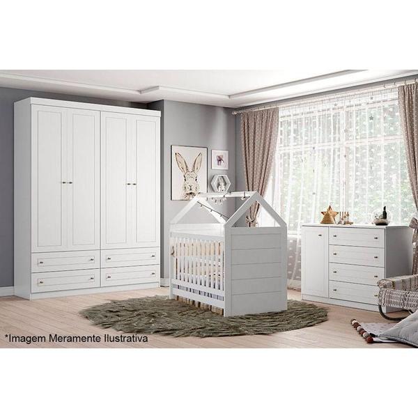 Imagem de Berço / Mini Cama Infantil Montessoriano 2 em 1 Branco - Henn