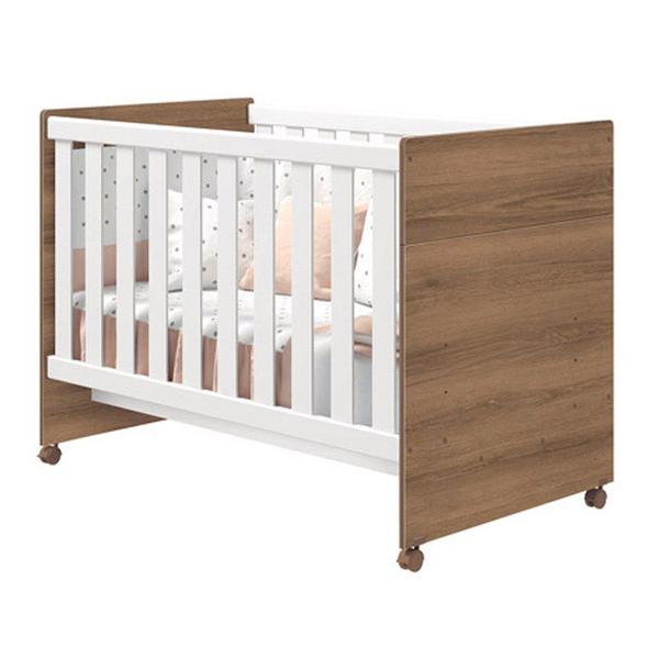 Imagem de Berço Mini Cama Katatau Flex Branco/Mezzo com Colchão D18 de 10cm - Reller Móveis