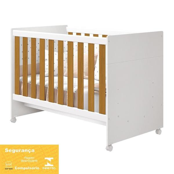 Imagem de Berço Mini Cama Katatau Flex Branco/Savana - Reller Móveis